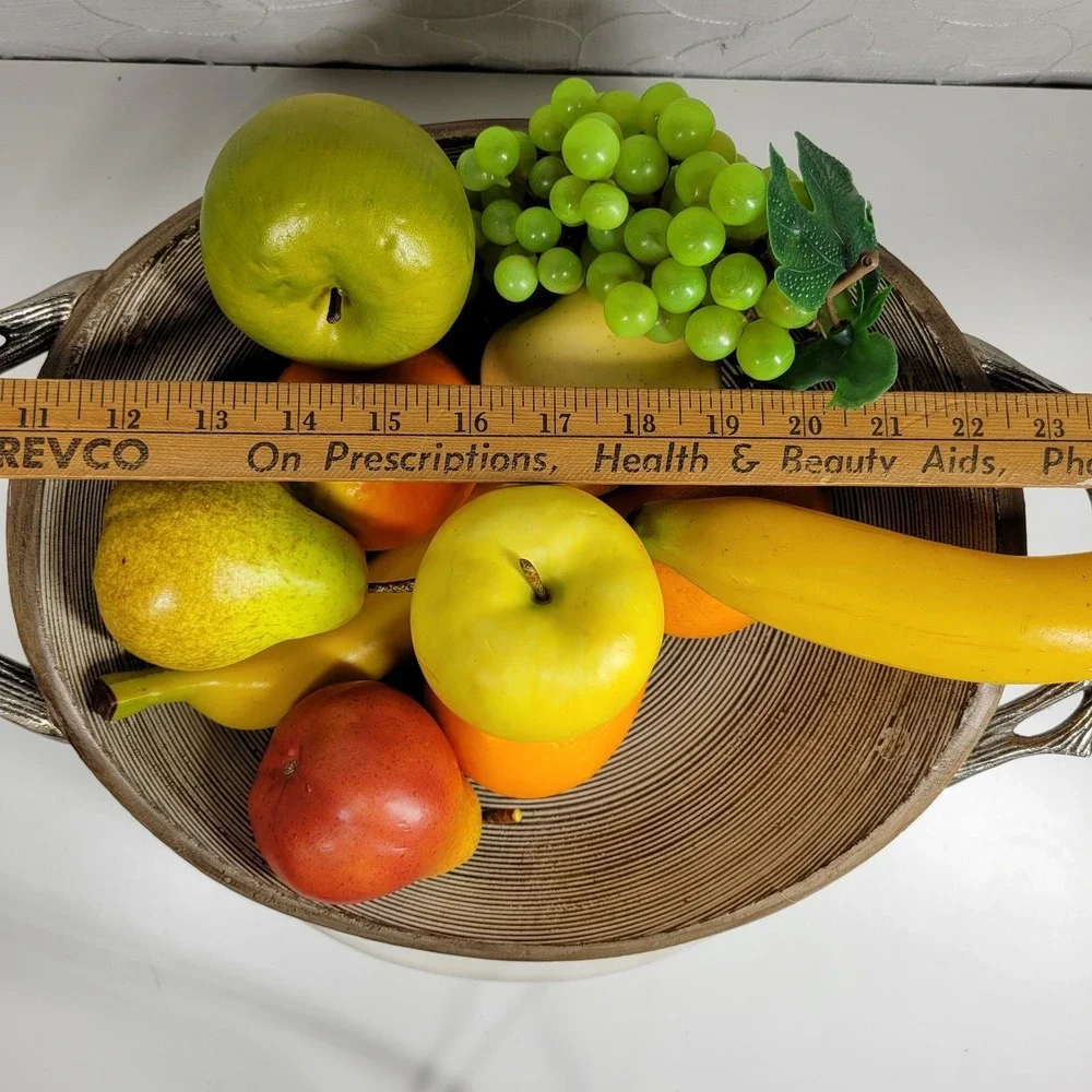 Vintage Artificial Assorted Fruit Hollow Faux Apples Banana Grapes Orange